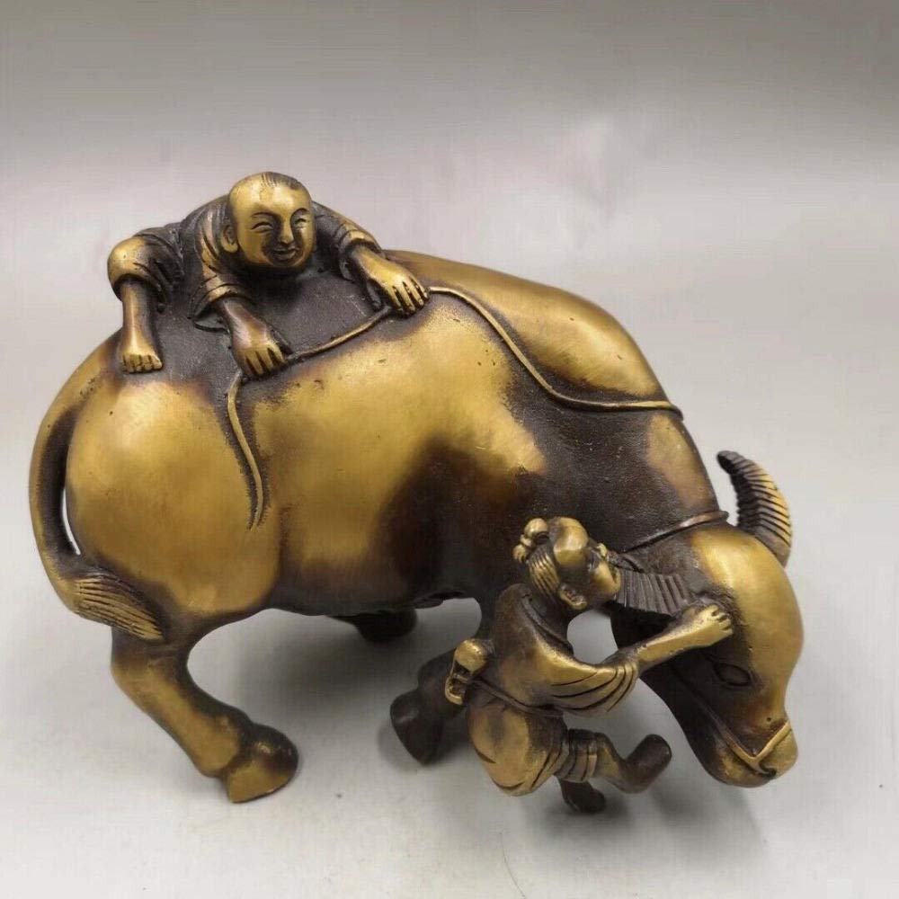 Richesse Lucky Boy bétail : transformez un intérieur fade avec cette statue en cuivre