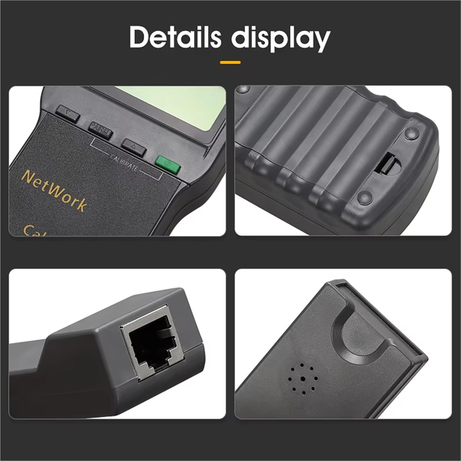 Comprobador de red portátil SC8108 con pantalla LCD y cable telefónico LAN RJ45