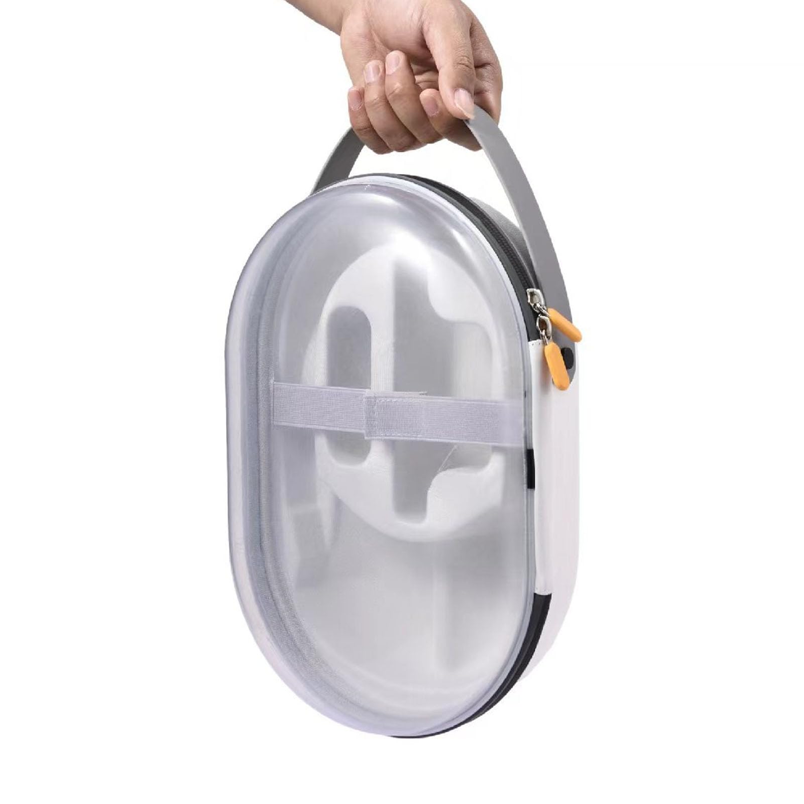 Hartschalen Tragetasche, Kompatibel mit Vision Pro VR Gaming Headset Zubehör, Harte Reisetasche mit Transparenter Schale für Vision Pro, Staub- und Wasserabweisendes Eva PC