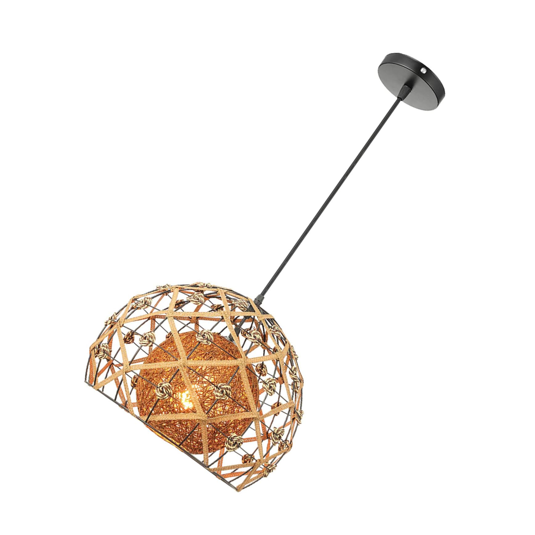Lustre en bambou tressé Tofficu pour sublimer l'ambiance d'une chambre zen