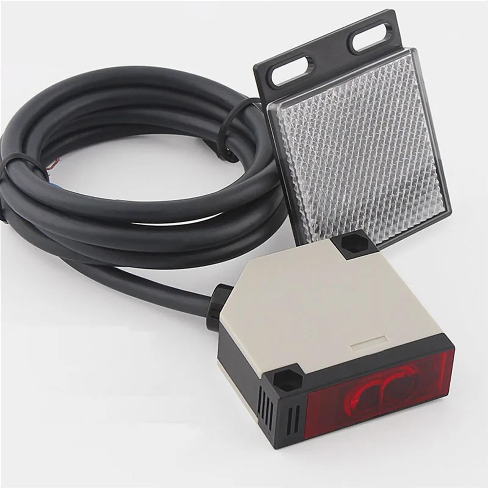 Infrarotstrahl-fotoelektrischer Sensorschalter 5 Drähte NPN NO E3JK-R4M1 Spiegelreflexions-Näherungsschalter 1 Stück