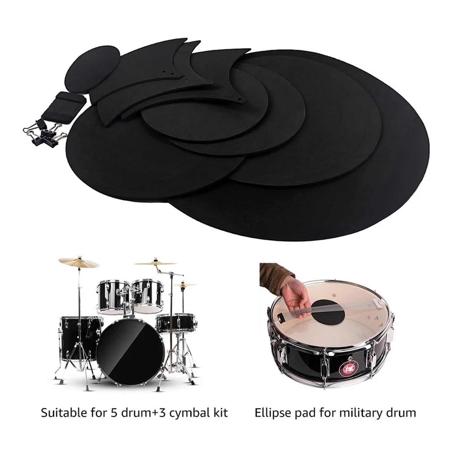 Mute Silencer Pads 5 Drum 3 Becken Hi Hat