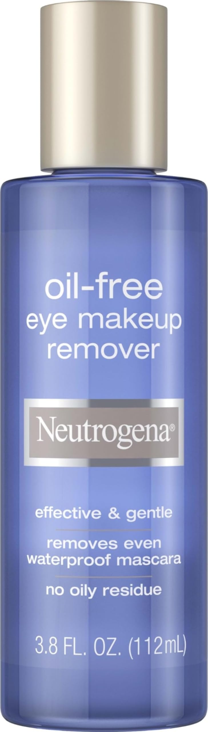 Neutrogena Gentle Oil-Free Eye Makeup Remover & Cleanser, 3.8 fl oz | Sensitive Eyes, Waterproof Mascara, Dermatologist & Ophthalmologist Tested