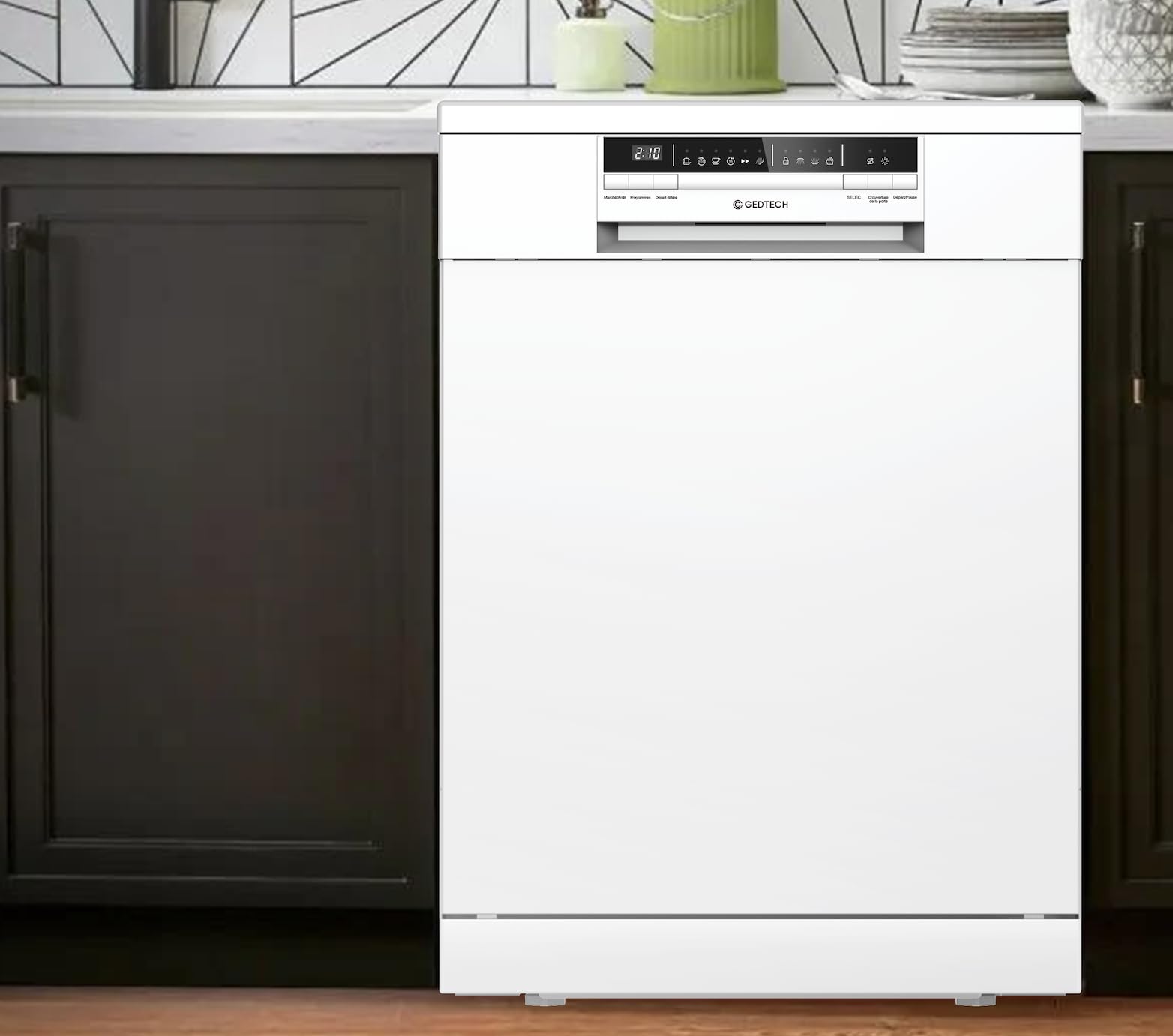 GEDTECH Lave-vaisselle GLV1542WH 15cv 42 dB Ultra silencieux Classe C Blanc
