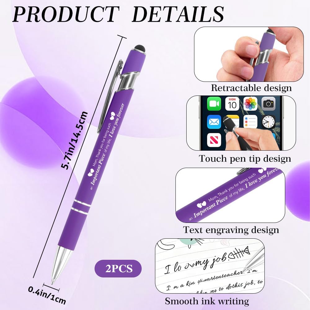 Mothers Day Gifts for Mom Stocking Stuffers Christmas Valentines Day Birthday Thanksgiving Day Thank You New Years Easter Gift for Mommy Ball Point Pens Presents for Best Mom Ever Gifts Idea - Image 2