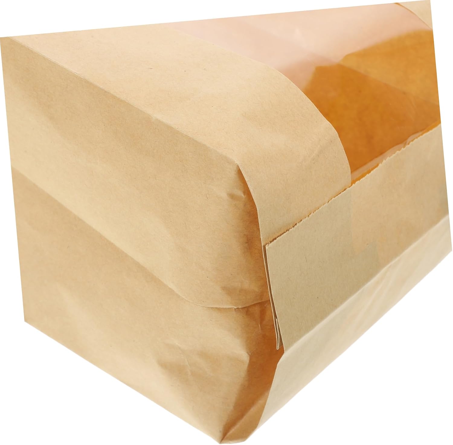 NOLITOY 100pcs Bread Paper Bags Window Reusable Bread Loaf Packaging for Homemade Storage Oil Bakery Bags
