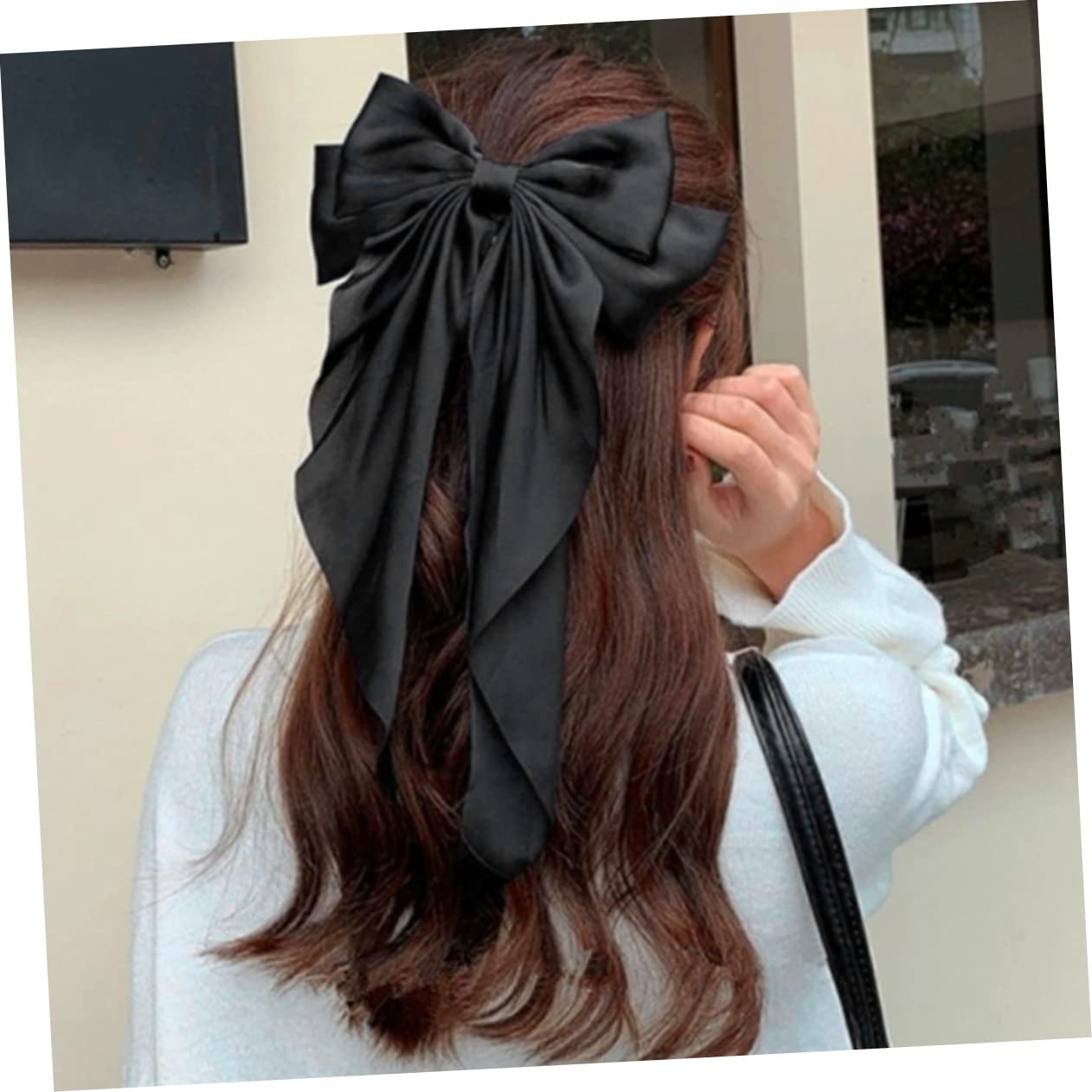 minkissy 8pezzi Large Bow Hair Barrettes for Women Elegant Tail Clips for Girls Accessories Everyday and Special Occasions