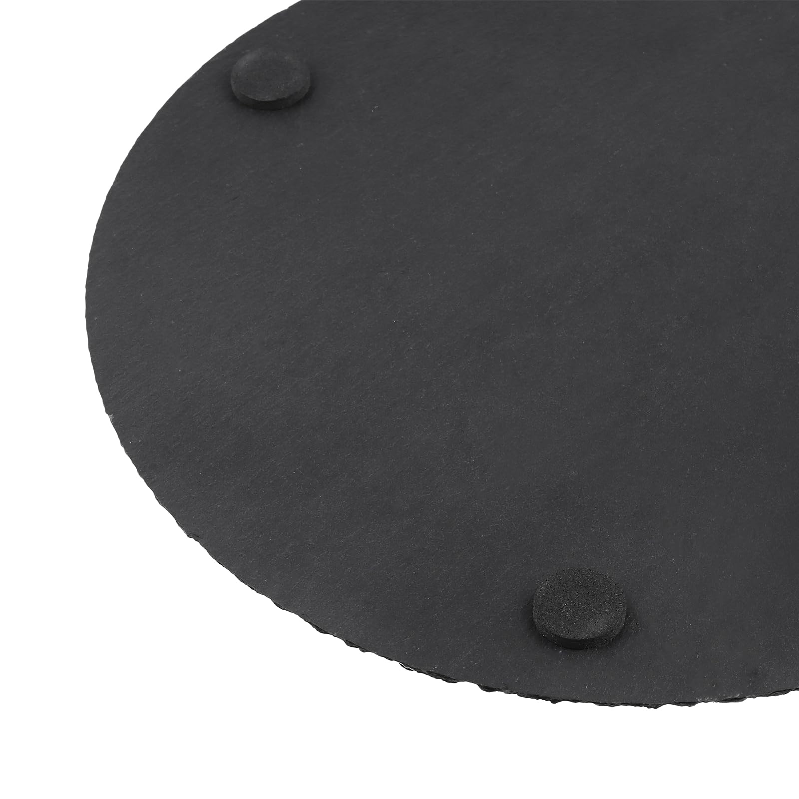 MUKLEI 10 tablas de pizarra de 8 pulgadas, platos de pizarra negra para charcutería redonda para platos, carne, aperitivos