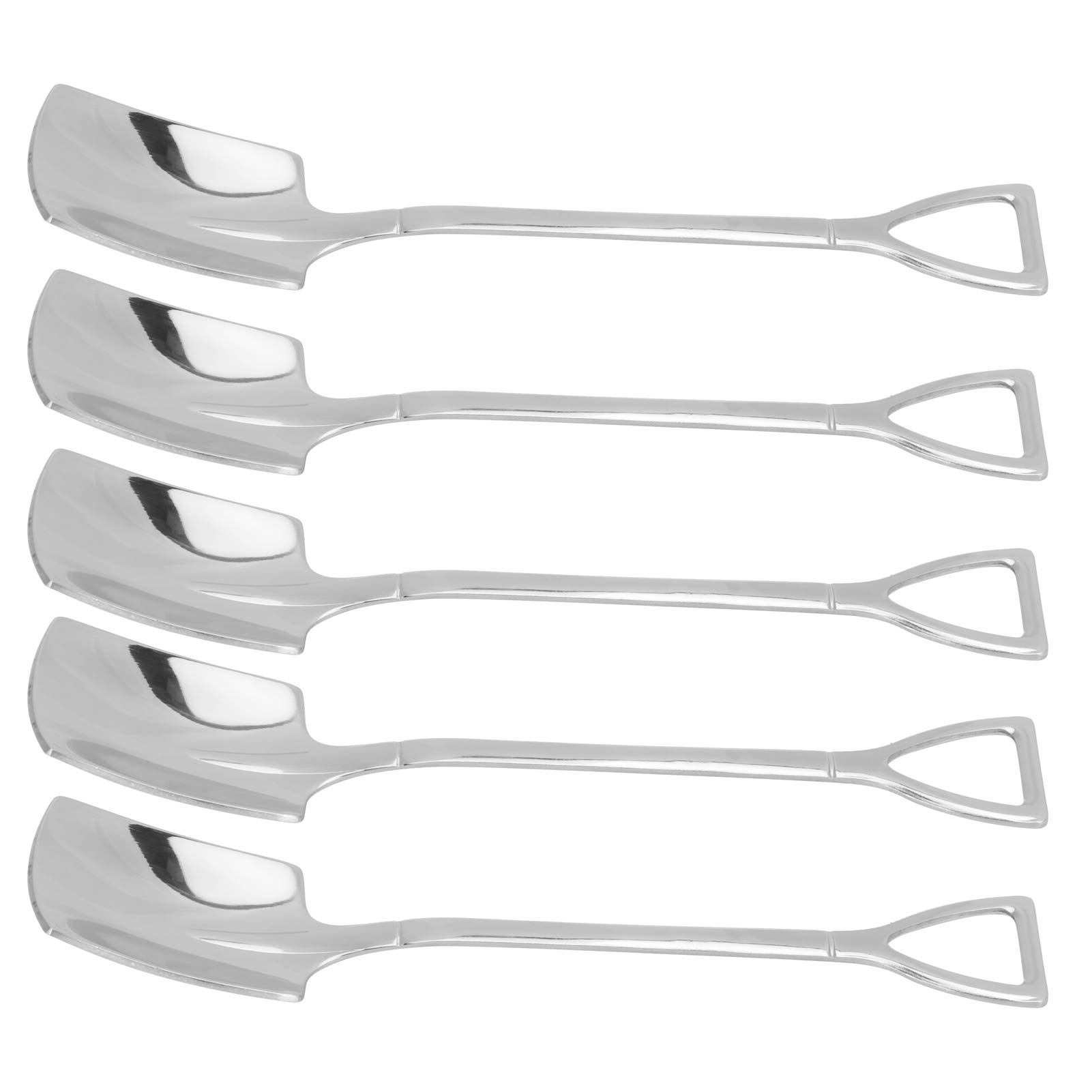 Set 6 Cucchiai Da Caffè In Acciaio Inox Con Manico In Resina - Forma Ciambella E Topolino - 12x2 Cm