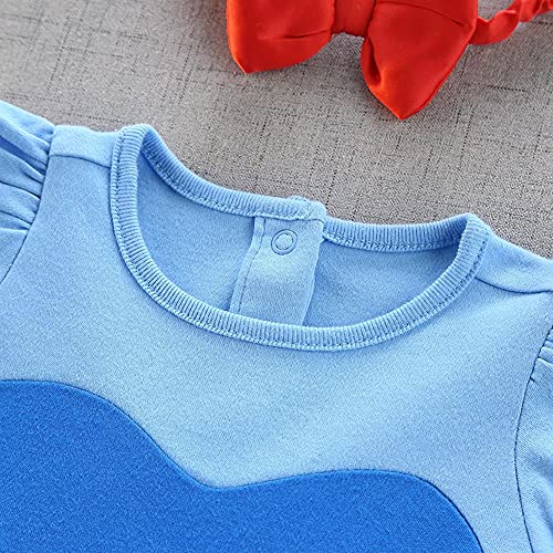 Dressy Daisy Baby Girls Princess Dress Onesie Bodysuit Romper Halloween Costume With Headband Size 6-9 Months Blue 212 thumb #2