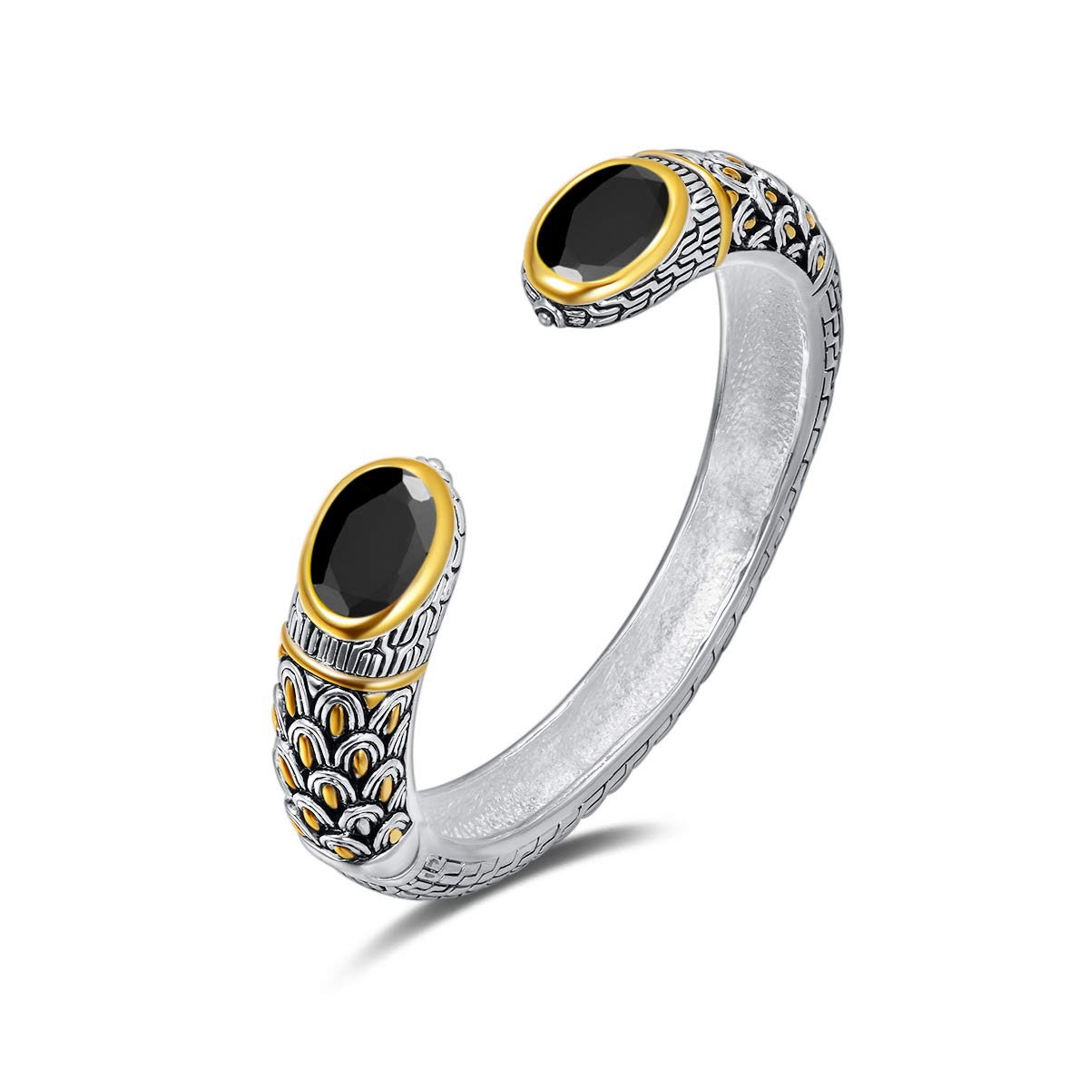 UNYUNY cuff Antique Fox Tail Dragon Scale CZ women Vintage Trendy Fashion Designer Inspired Unique bangles