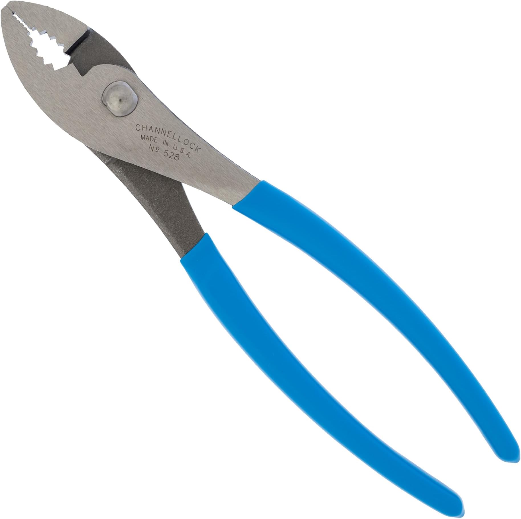 Slip Joint Pliers 528 - Utility Plier with Wire Cutter, Serrated Jaw, Rust Resistant - 8 in