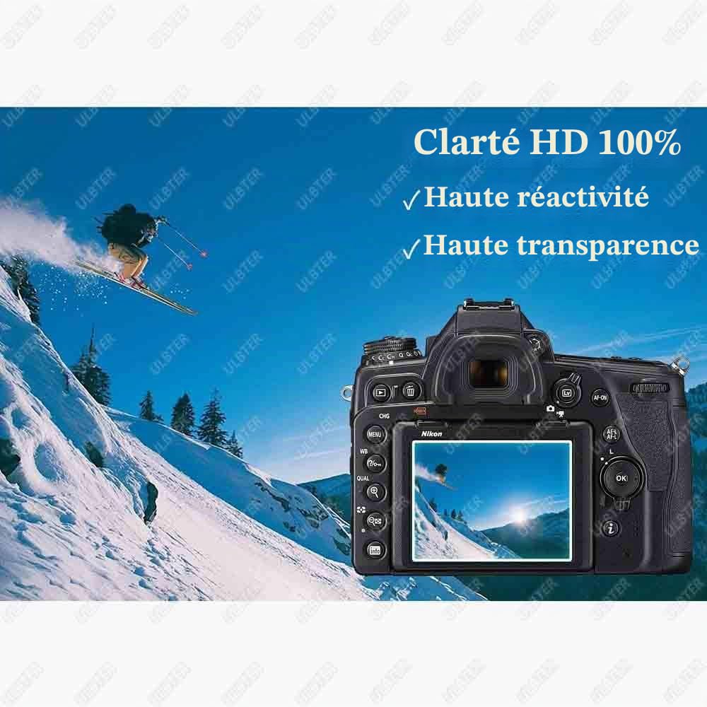 ULBTER D780 Film de Protection d'Ecran pour Nikon D750 D780 Appareil Photo, D750 Protecteur Verre Trempé Optique 0,3mm Dureté 9H Anti-Rayure Anti-Trace Anti-Bulle -Lot de 4