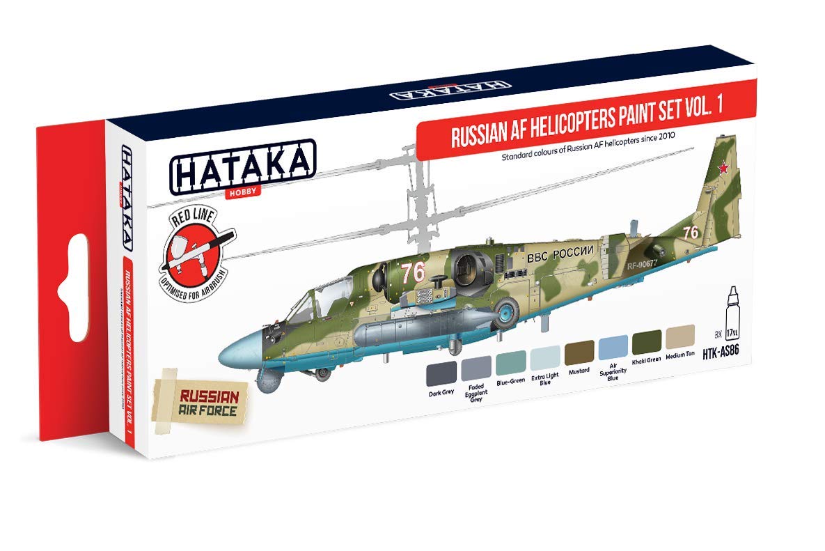 Hataka Hobby Green, Grey Htk-As86 Russian Af Helicopters Paint Set Vol. 1