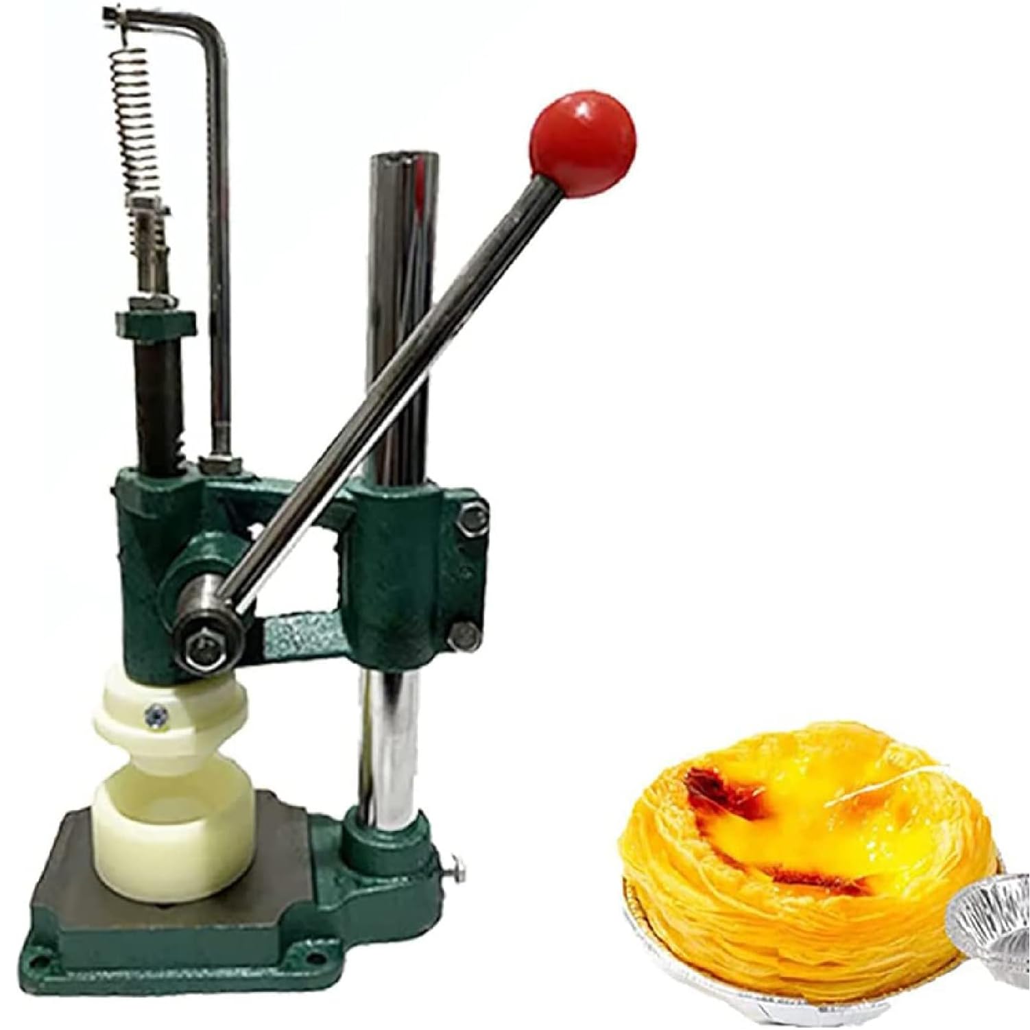 Macchina Manuale Per Fare Crostate Di Uova, Pressa Per Crostate Di Uova Con Stampo, Pressa Manuale Per Stampare Conchiglie Di Crema Pasticcera Per Creare Crostate Di Uova, Facile Da Usare, Di Piccole