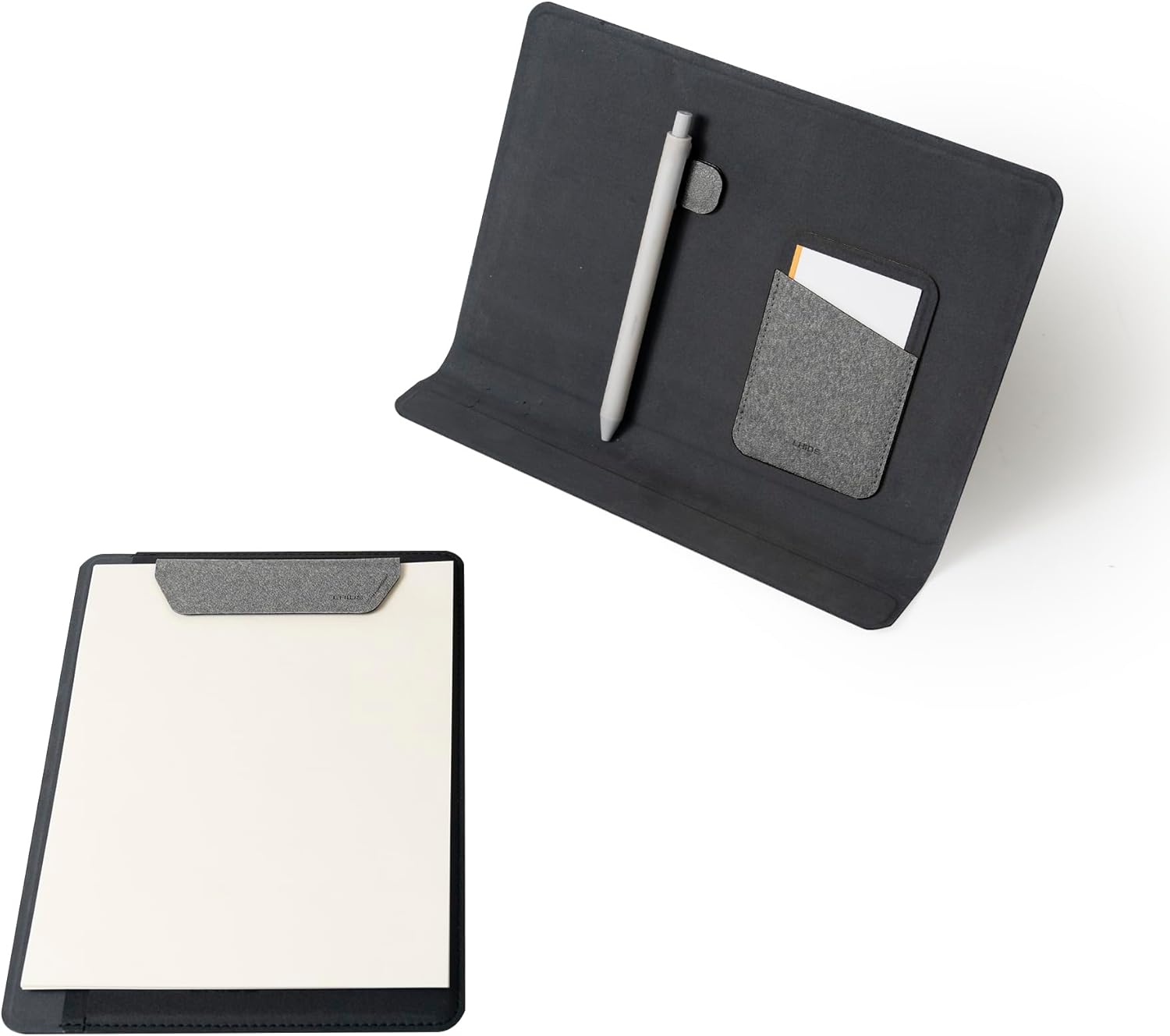 LHiDS Creative Folio Lite 2.0 with Stand, Business Portfolio Resume, 3-in-1 Padfolio with Magnetic Accessories, Work as Notebook Cover, Clipboard, Organizing Board for Home and Office (Gray, A5)