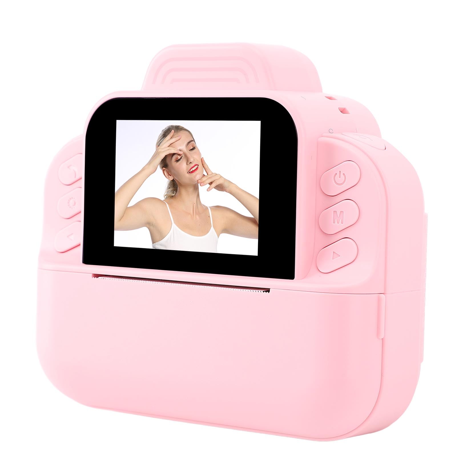 Sofortige Druck Kamera, 1080P HD-Sofort Bild Kamera mit 2,4 in Bildschirm & Thermo Druck, für Kinder Kreative Fotografie und Reisen (PINK)