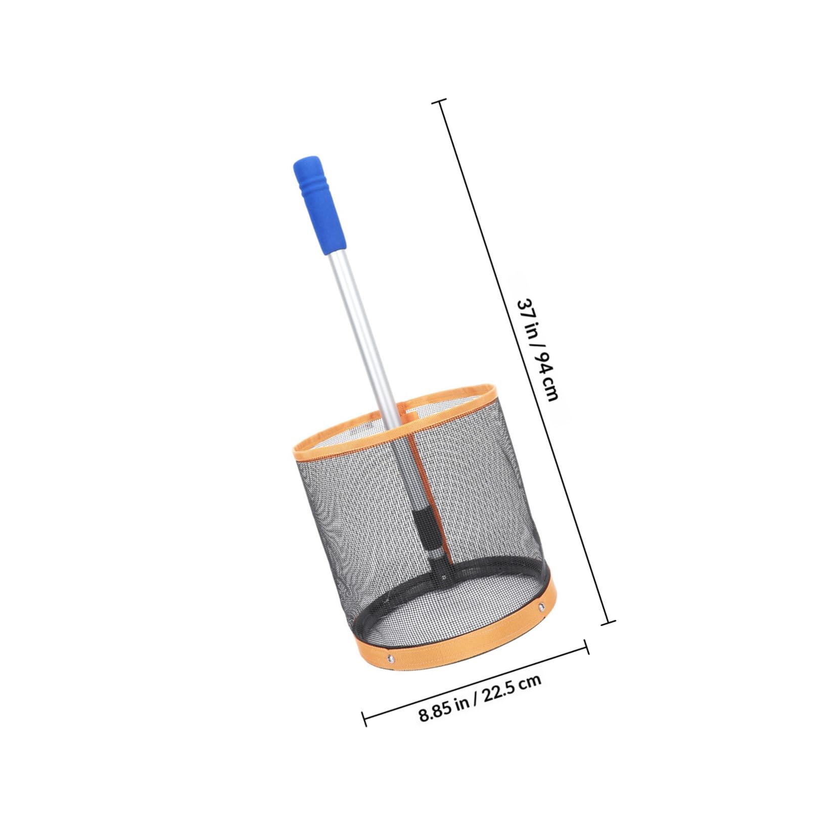 Raccoglitore Palline Ping Pong Regolabile Portatile in Metallo e Nylon | 1 Pezzo, Arancia, per Allenamento Ping Pong, Capienza Pratica e Struttura