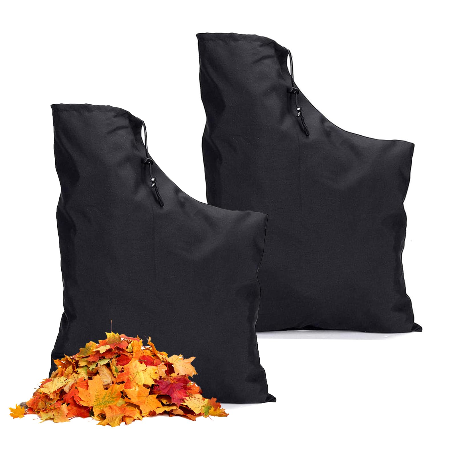 2 Pcs Bolsa Soplador de Hojas, Oxford Impermeable y Transpirable | Bolsa para Aspiradoras de Hojas Ajustable, Bag Recolectora con Cordón con Cremallera, para Sopladores al Vacío de Jardín