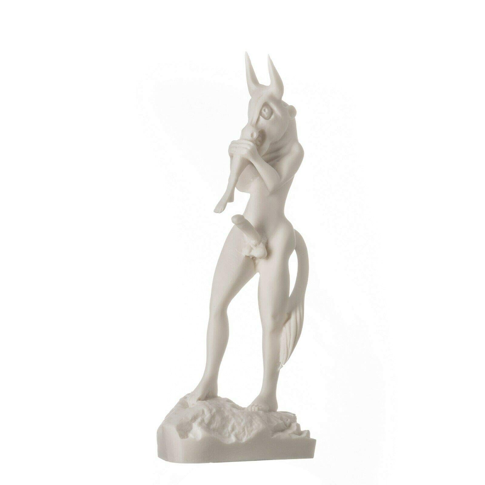 BeautifulGreekStatues Minotauro Demone Testa di Toro Mangiare una Fanciulla Alabastro Greco Statua Scultura 24 cm