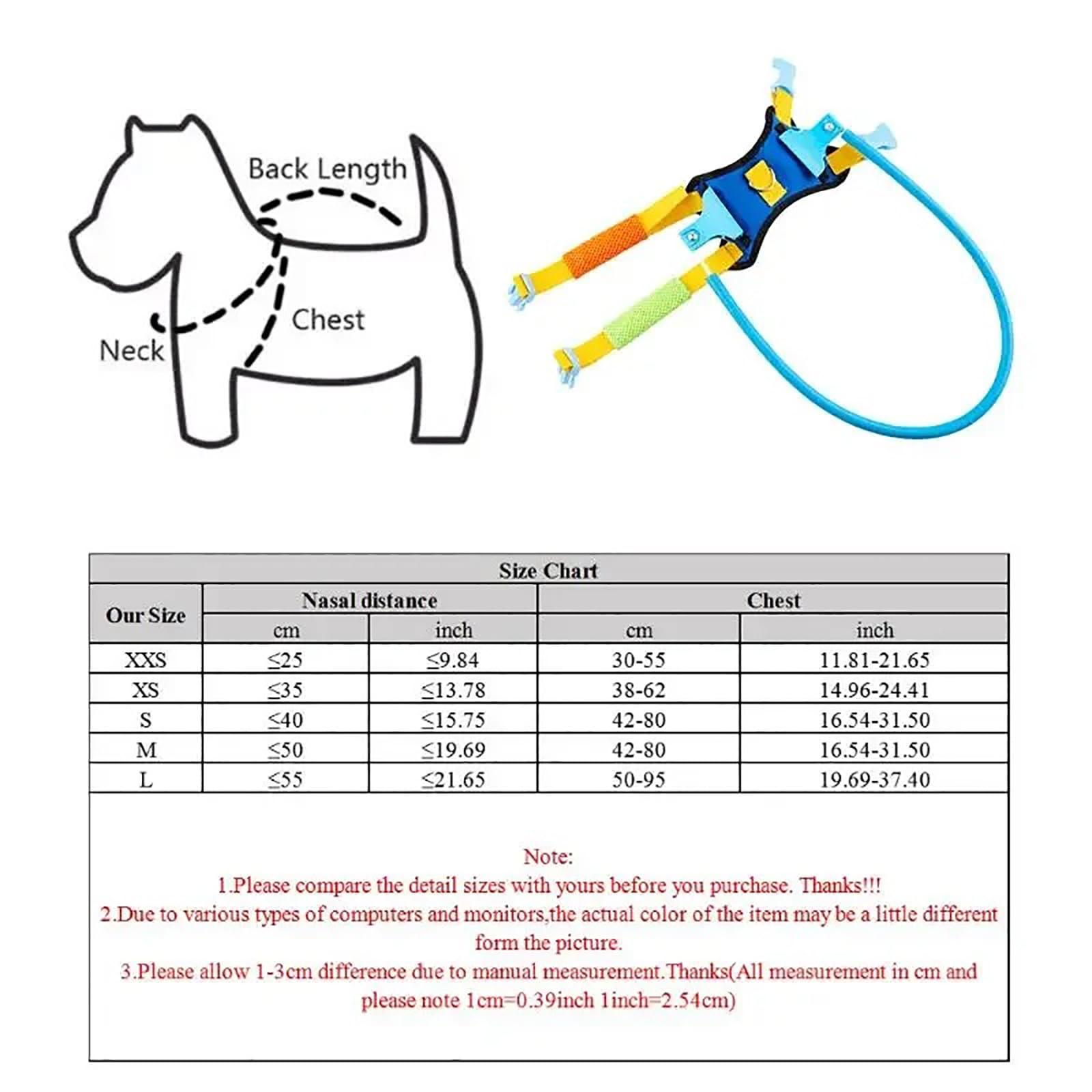 Pettorina per cani ciechi con alone, equipaggiamento di sicurezza anti-collisione per mobilità e sicurezza senza ostacoli, protezione per animali domestici ad alto comfort