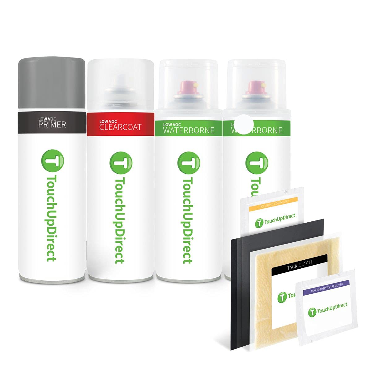 TouchUpDirectUG White Platinum Pearl Tricoat Compatible With Ford Exact Match Touch Up Paint Aerosol - Platinum Package