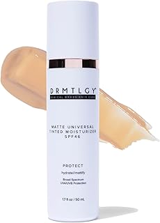 DRMTLGY Matte Tinted Moisturizer SPF 46 – Anti-Aging Face Sunscreen & Li...