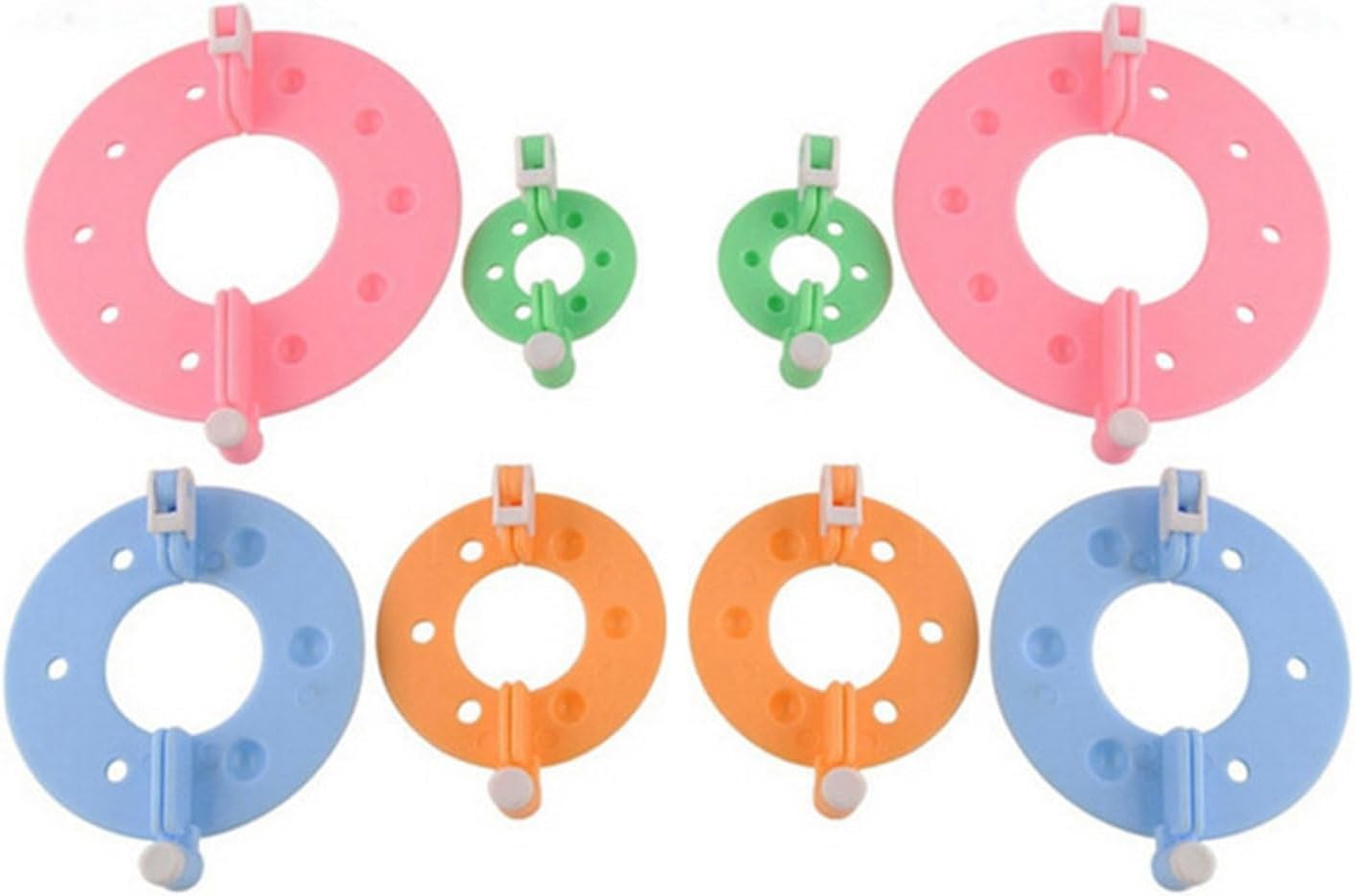 DLOULP Pompoms Maker Kits, 4pcs Different Sizes Pompoms Maker Fluff Ball Weavers Needle Craft Wool Knitting Craft Tool Sets Fluff Balls Weavers