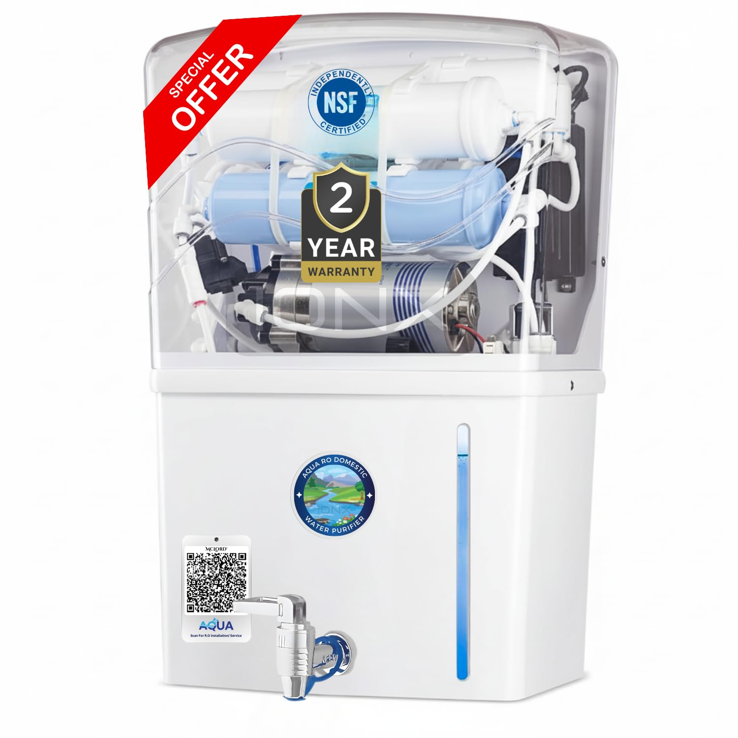All India Group® Aqua RO Domestic Water Purifier (RO+ LED UV+ ORC COPPER+ HIGH TDS MEMBRANE+ TDS CONTROL) Best For High Fluroide Borewell Water | 20 LPH | 12 Liter Storage (Aqua G+ Premium)-image-19
