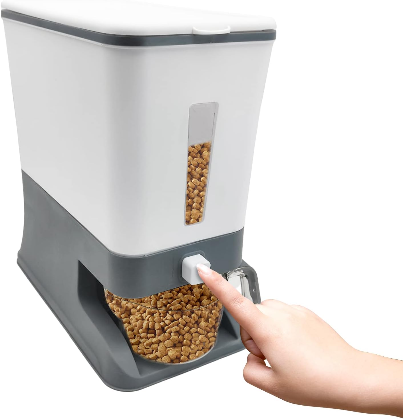 PINVNBY 25 LB Dog Food Storage Container with Measuring Cup