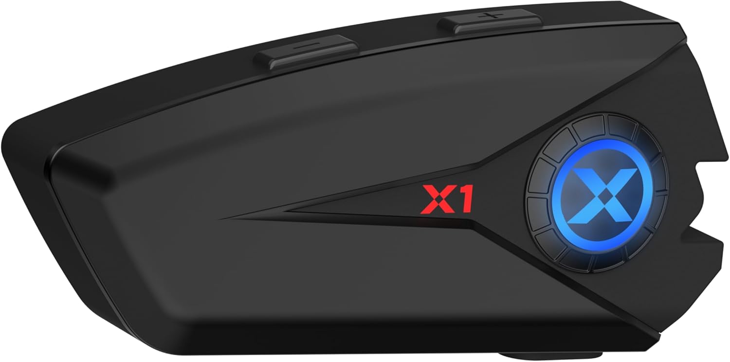 XGP X1 Motorcycle Helmet Bluetooth Headphones V5.3 with Voice Assitant, 40mm Helmet Speakers with IP67 Waterproof, Motorcycle Bluetooth Headset 60 Hours Playing Time for Ski/Dirtbike/Snowmobile