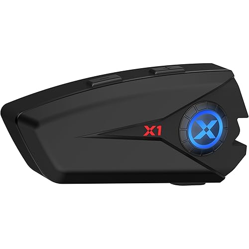 XGP X1 Motorcycle Helmet Bluetooth Headphones V5.3 with Voice Assitant, 40mm Helmet Speakers with IP67 Waterproof, Motorcycle Bluetooth Headset 60 Hours Playing Time for Ski/Dirtbike/Snowmobile