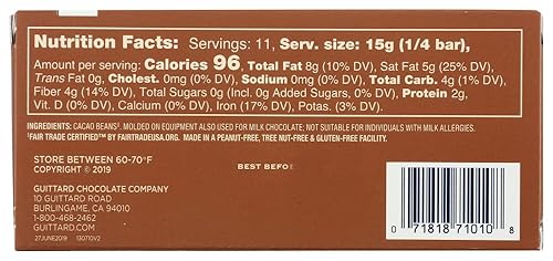 Miniatura 2 de Guittard, Barra de chocolate para hornear sin azúcar, sin gluten, 6 onzas