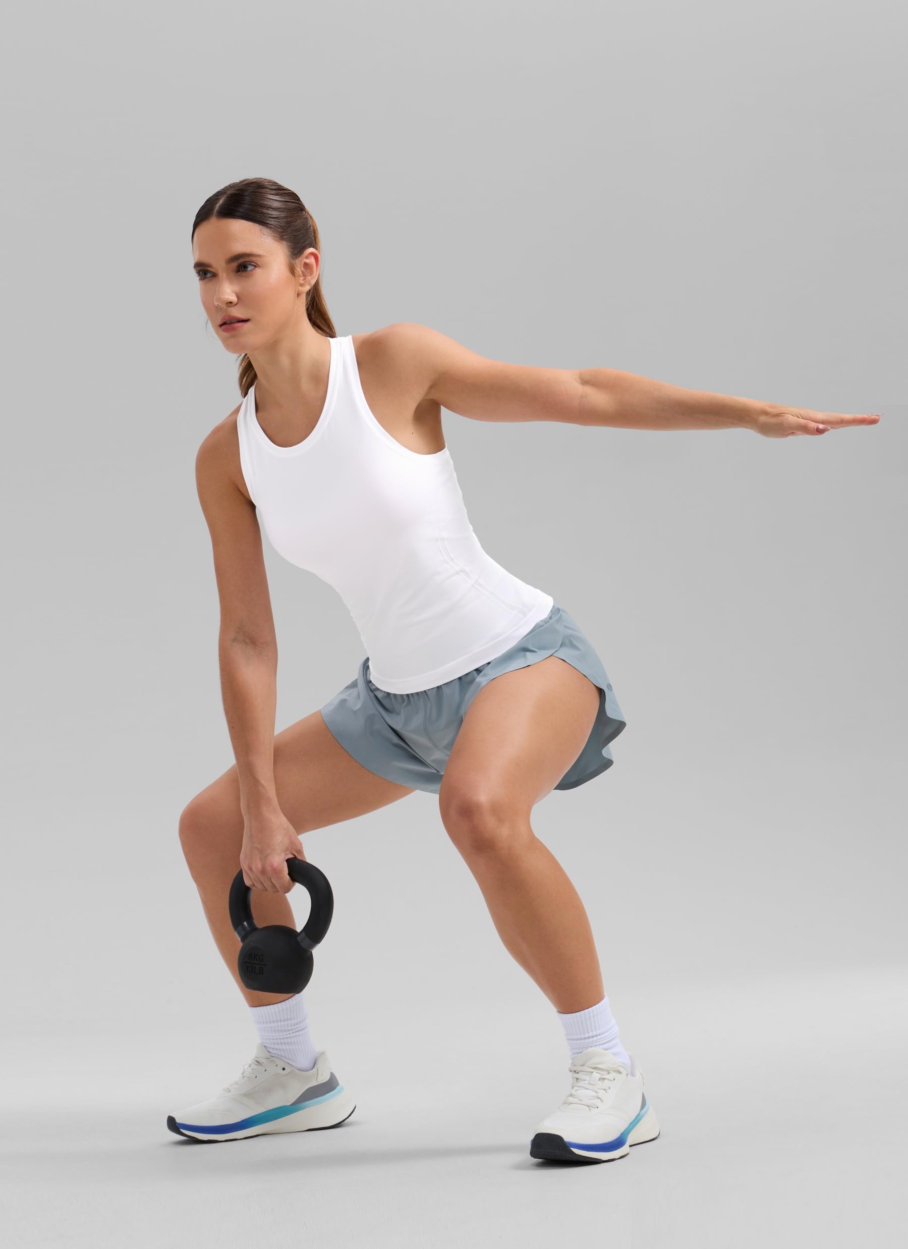 CRZ YOGA Débardeurs sans Couture pour Femmes Chemisiers à Col Haut D'entraînement à Dos Nageur