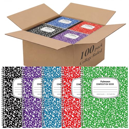 Cahiers de composition Fulmoon à motif marbre pour organiser vos cours de fac