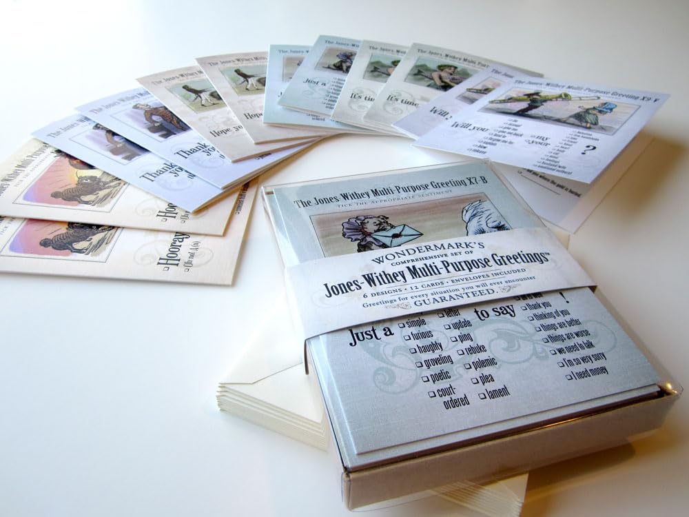 Wondermark Multi-Purpose Greeting Cards Set, 12 Cards with Envelopes in Stationery Box, All Occasion Product Image 1