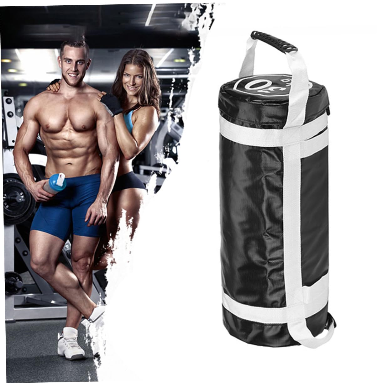Yardwe Bolsa de Entrenamiento Fitness con Asas Saco de Rellenable de Duradero para Ejercicios de y Resistencia Gimnasio y