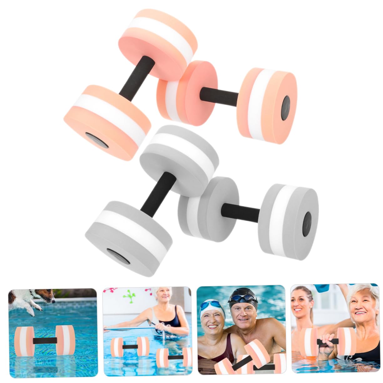 Mikinona Wasserhanteln Eva Auftrieb Poolgewichte 4 Stück Für Wassergymnastik Fitnessgeräte Erwachsene Pooltraining