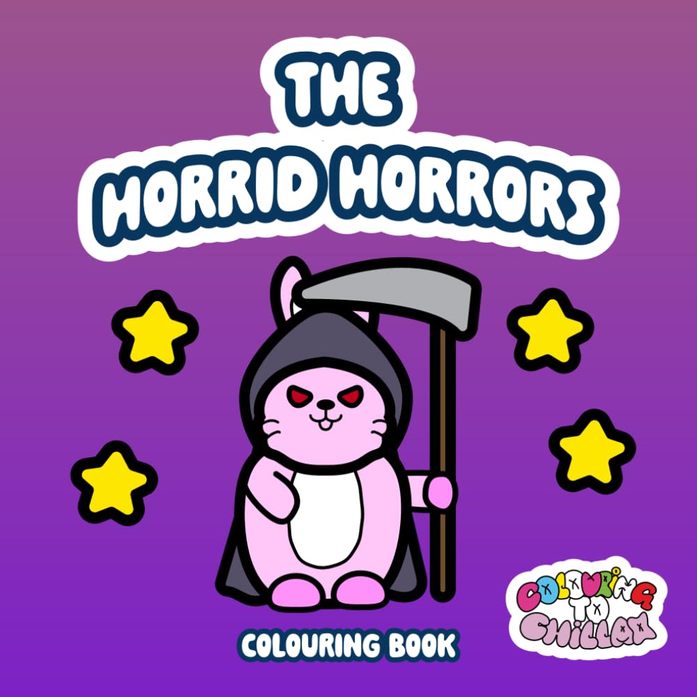 The Horrid Horrors Colouring Book: Adorable Chills & Thrills for Halloween Lovers - 40 Bold and Easy colouring pages