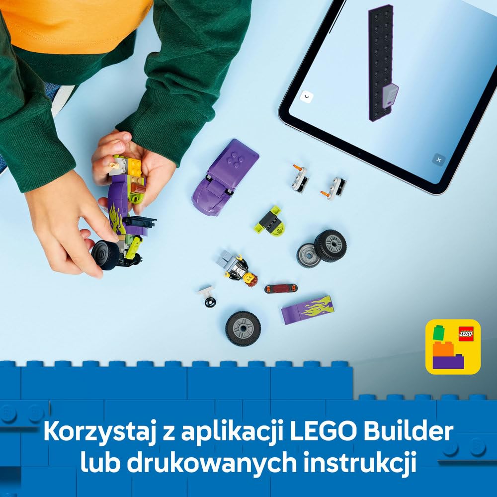 LEGO City Hot Rod, samochód wyścigowy, zabawka dla dzieci od 5 lat, wyścigówka i minifigurka kierowcy, pomysł na prezent dla 5-latka na urodziny, klocki dla chłopca i upominek dla dziewczynki 60485