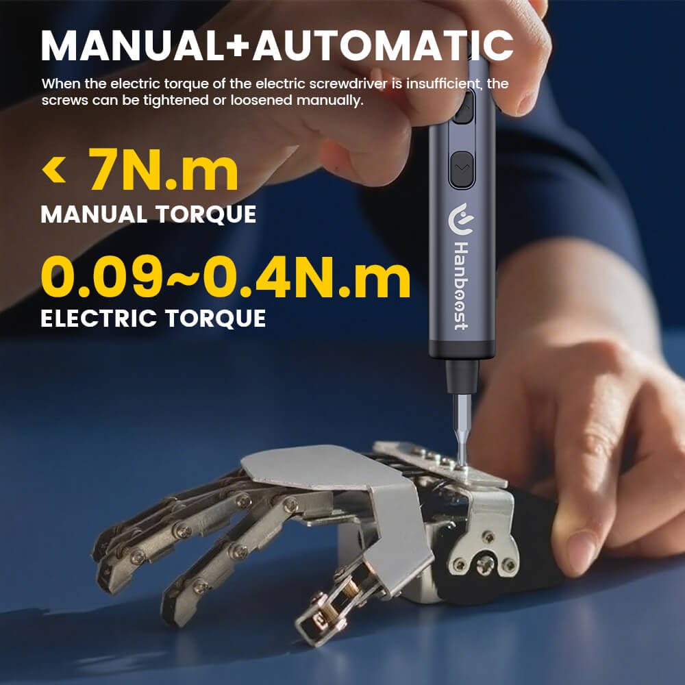 Hanboost Set di cacciaviti elettrici di precisione 78 in 1, 5 livelli di coppia e 200 giri/min, mini cacciavite ricaricabile di tipo C, con custodia pop-up e luce LED, per riparazione PC, telefono