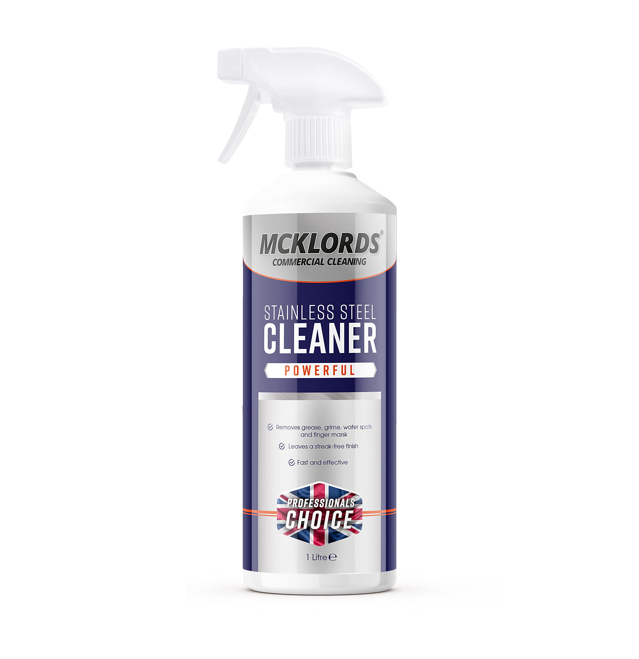 McKLords Stainless Steel Cleaner, 1 Litre, Clear