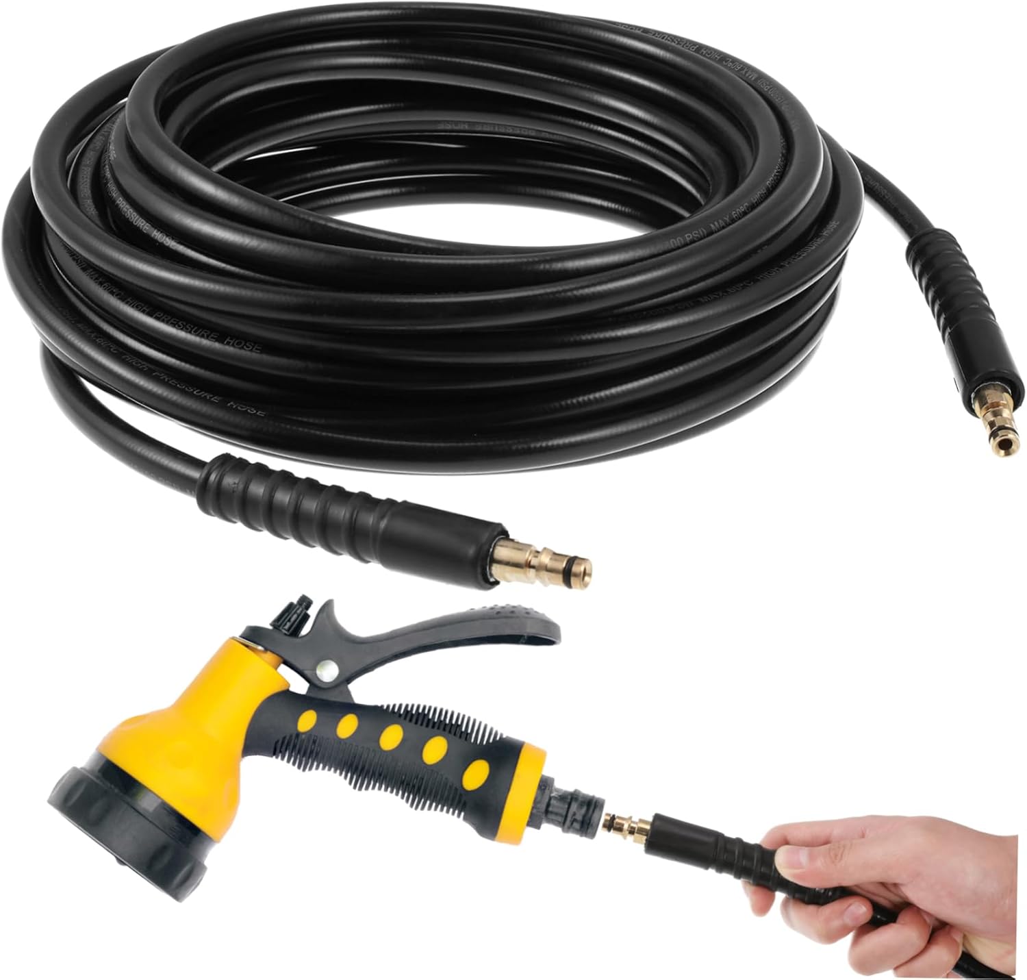 15m Pressure Washer Wand Extension Expandable Hose Water Cleaning for Series