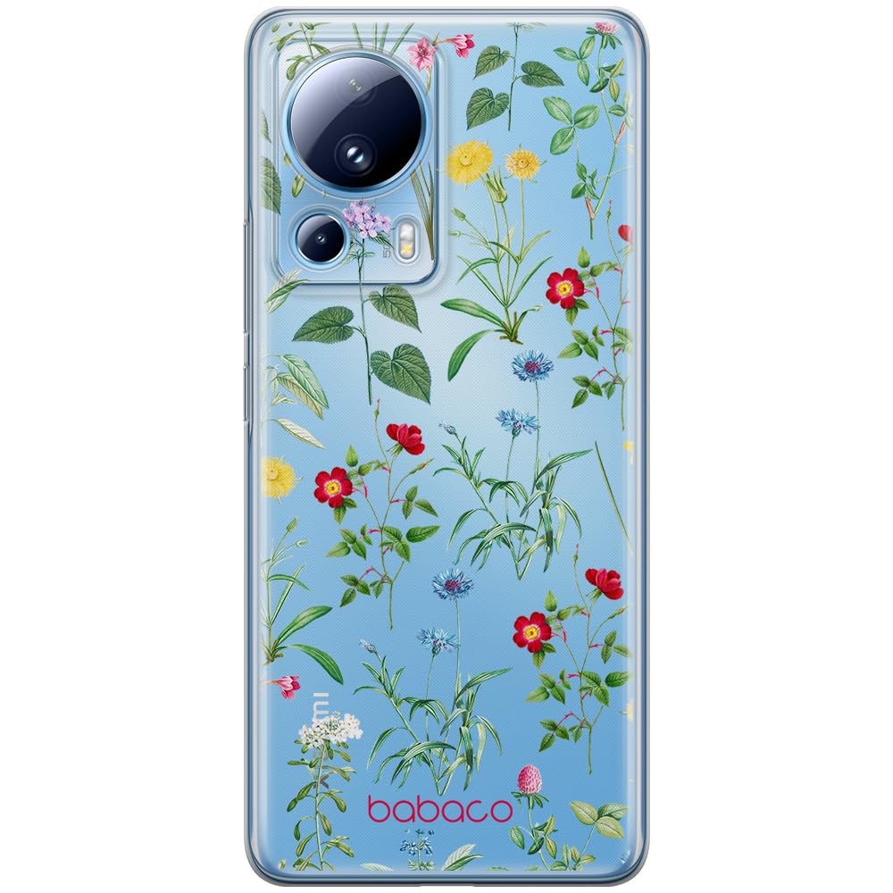 Babaco ERT GROUP mobile phone case for Xiaomi 13 LITE/CIVI 2 original and officially Licensed pattern Flowers 042 optimally adapted to the shape of the mobile phone, partially transparent