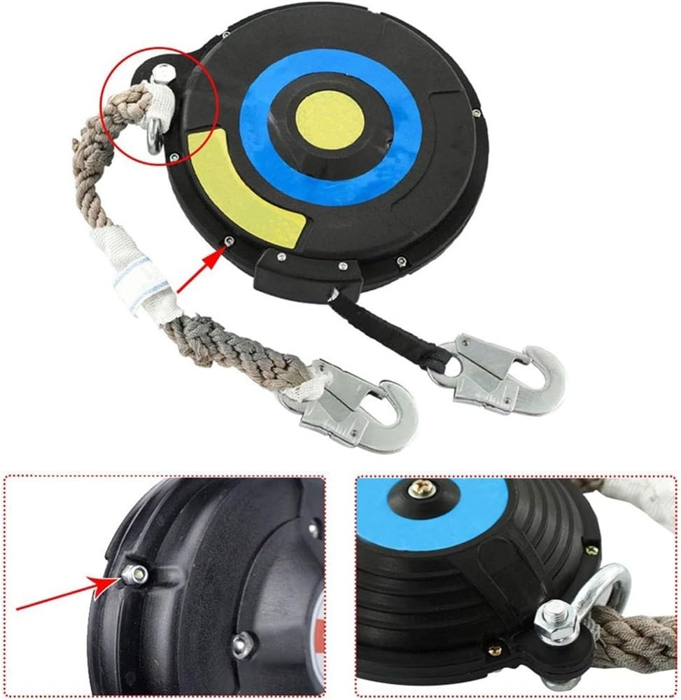 Cordon anti-chute pour sécurité de toiture et de construction, rétractable avec ruban, capacité de charge de 150 kg, longueur de 10 m, équipement de protection personnelle contre les chutes