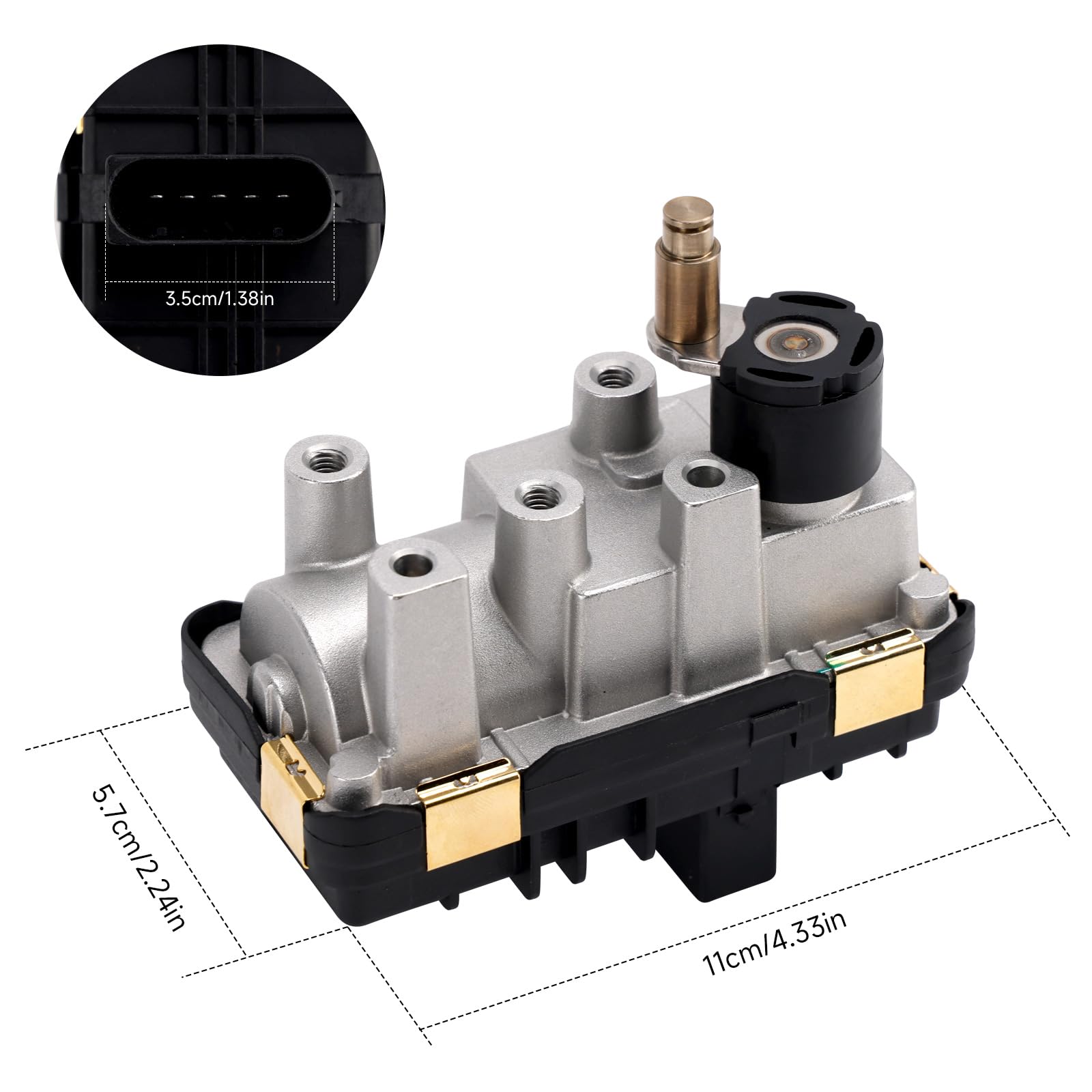 Turbocharger Actuator/Turbo Actuator 59001107213 6NW010430-18 pour BMW X1 F48, X2 F39, 2 Series F45, F46, pour Mini F54, F60 218d, 18d, Cooper D, B47, C20 Engine, Replacement 8513635