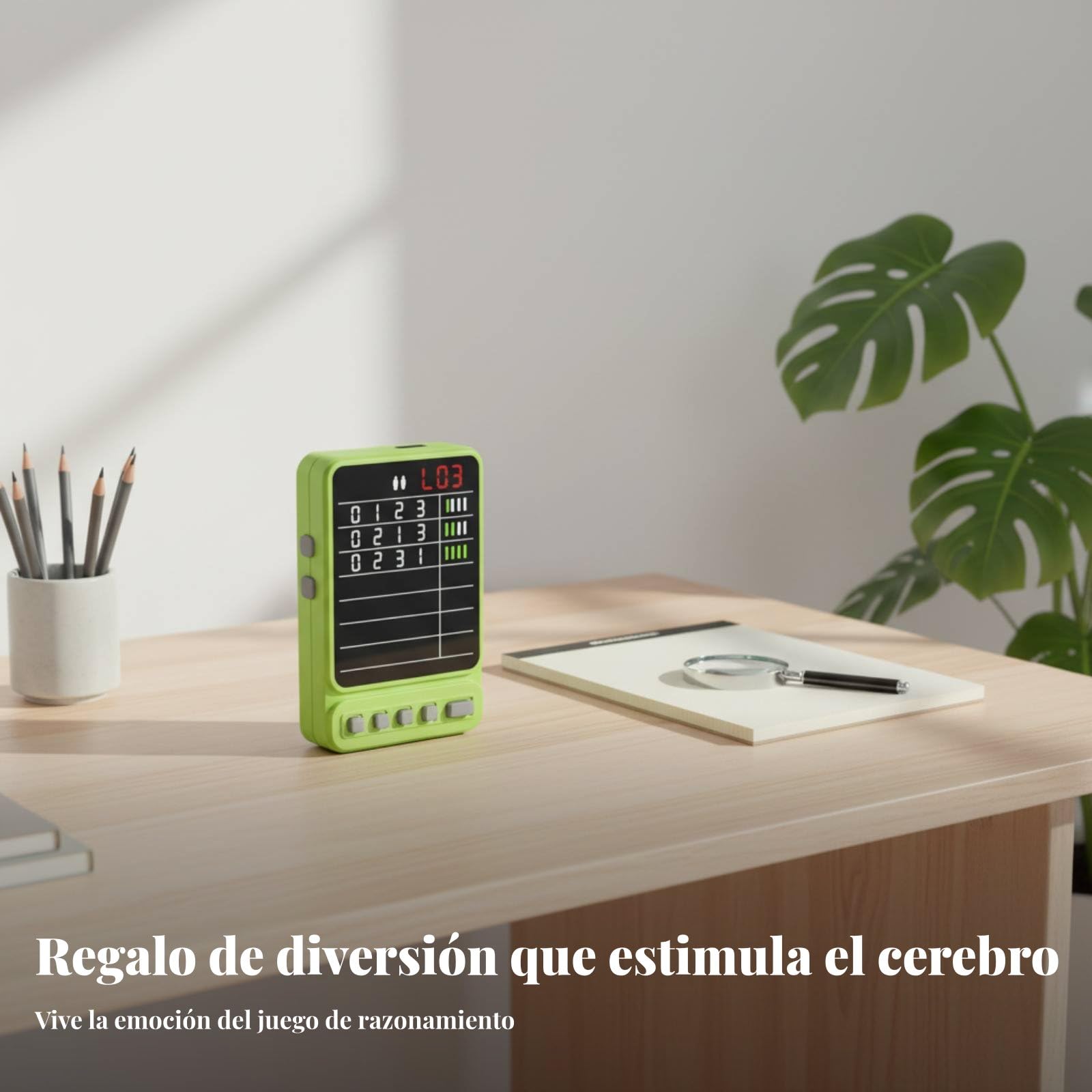 Learning Juego de Rompecabezas Numérico Entrenador Mental Juguete Educativo Portátil de Bolsillo con de Acierto y Guía de Deducción Adecuado para, Rosa