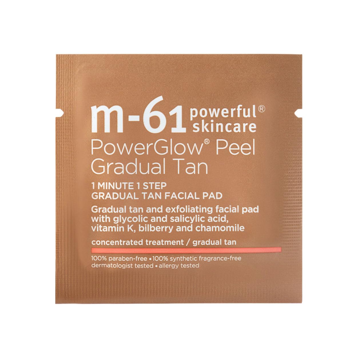 m-61 PowerGlow Peel Gradual Tan | Exfoliating Facial Peel, Build A Streak-Free Radiant Glow - Image 2