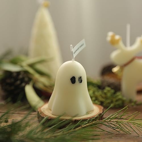 Velas perfumadas en forma de fantasma de Halloween, hechas a mano, cera de soja, lindas velas decorativas de fantasma para mesa, regalo perfecto