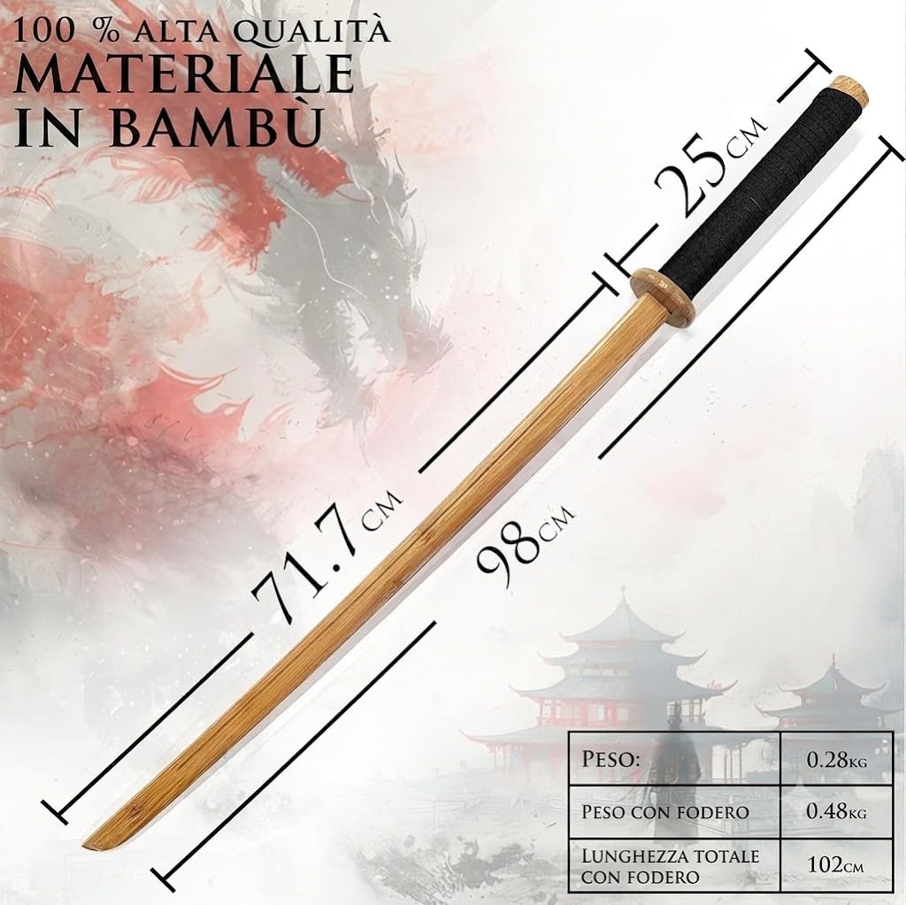 Bokken in legno, Shinai, Katana Wakizashi Tanto, accessori per armi da spada Kendo in legno, allenamento kendo spada, spada samurai